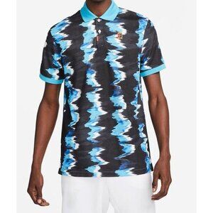 $85 Men’s M The Nike Polo Slim Tennis Polo Shirt DRI-FIT Baltic Blue‎ DV8915-416